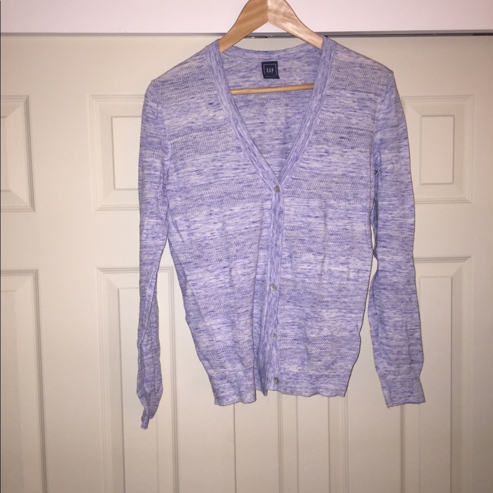 Gap Blue Marled Cardigan
